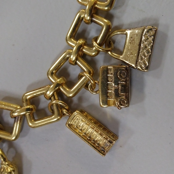 Burberry 18kt Gold Plated Charm Bracelet Watch - Picture 3 of 9